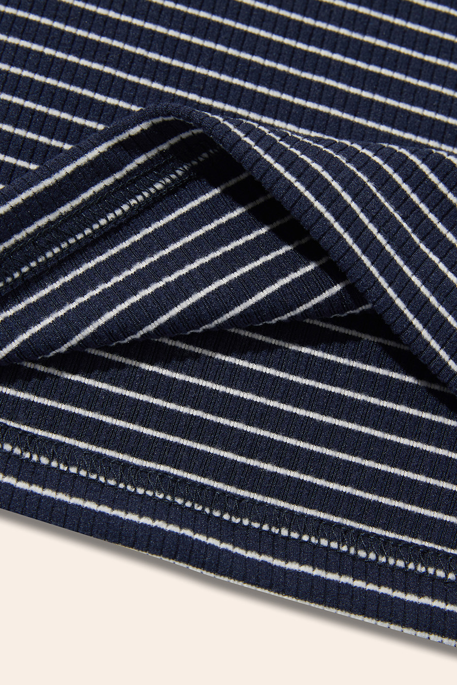 V-Neck Striped Slim Fit Long Sleeve Top|yescci