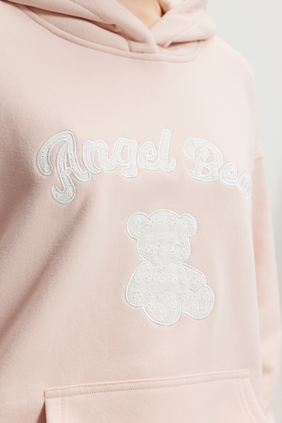 Bear Letter Embroidery Hoodie|yescci