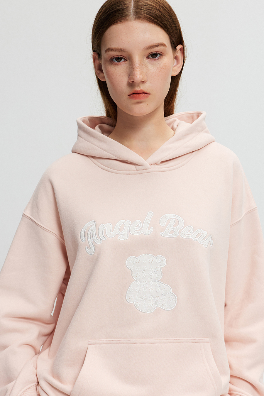 Bear Letter Embroidery Hoodie|yescci