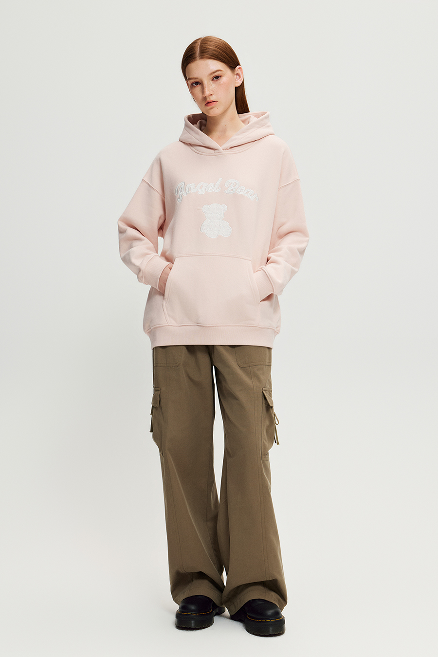 Bear Letter Embroidery Hoodie|yescci