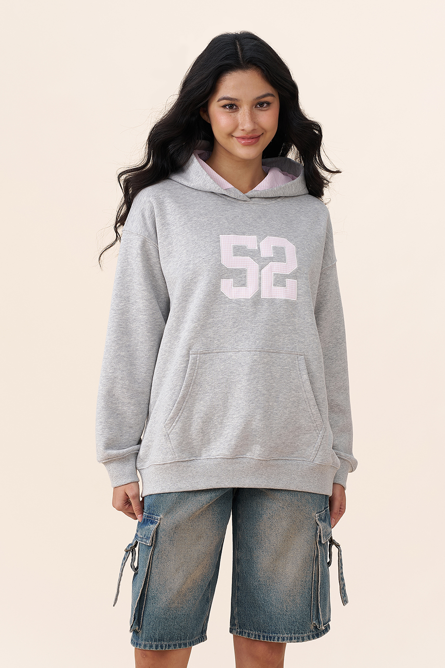 Number Print Pocket Hoodie |yescci