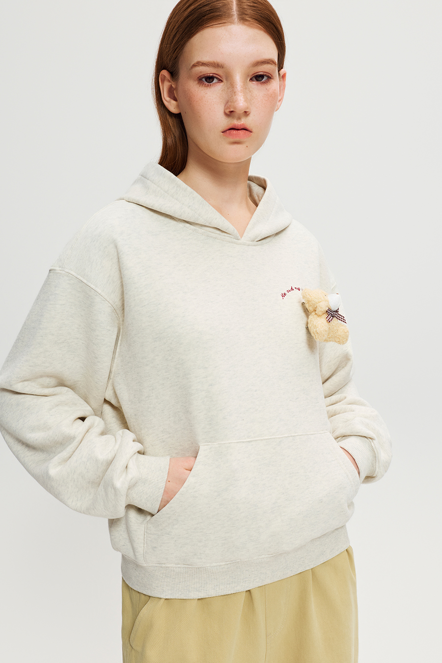Detachable Bear Decor Hoodie|yescci