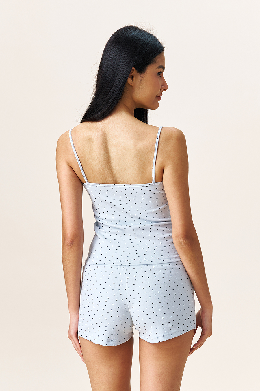 Star Print V Neck Cami Top|yescci
