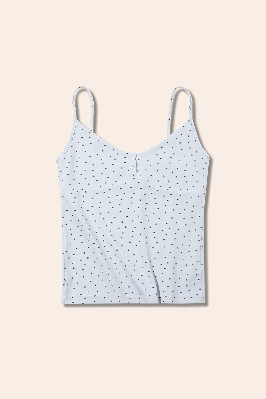 Star Print V Neck Cami Top|yescci