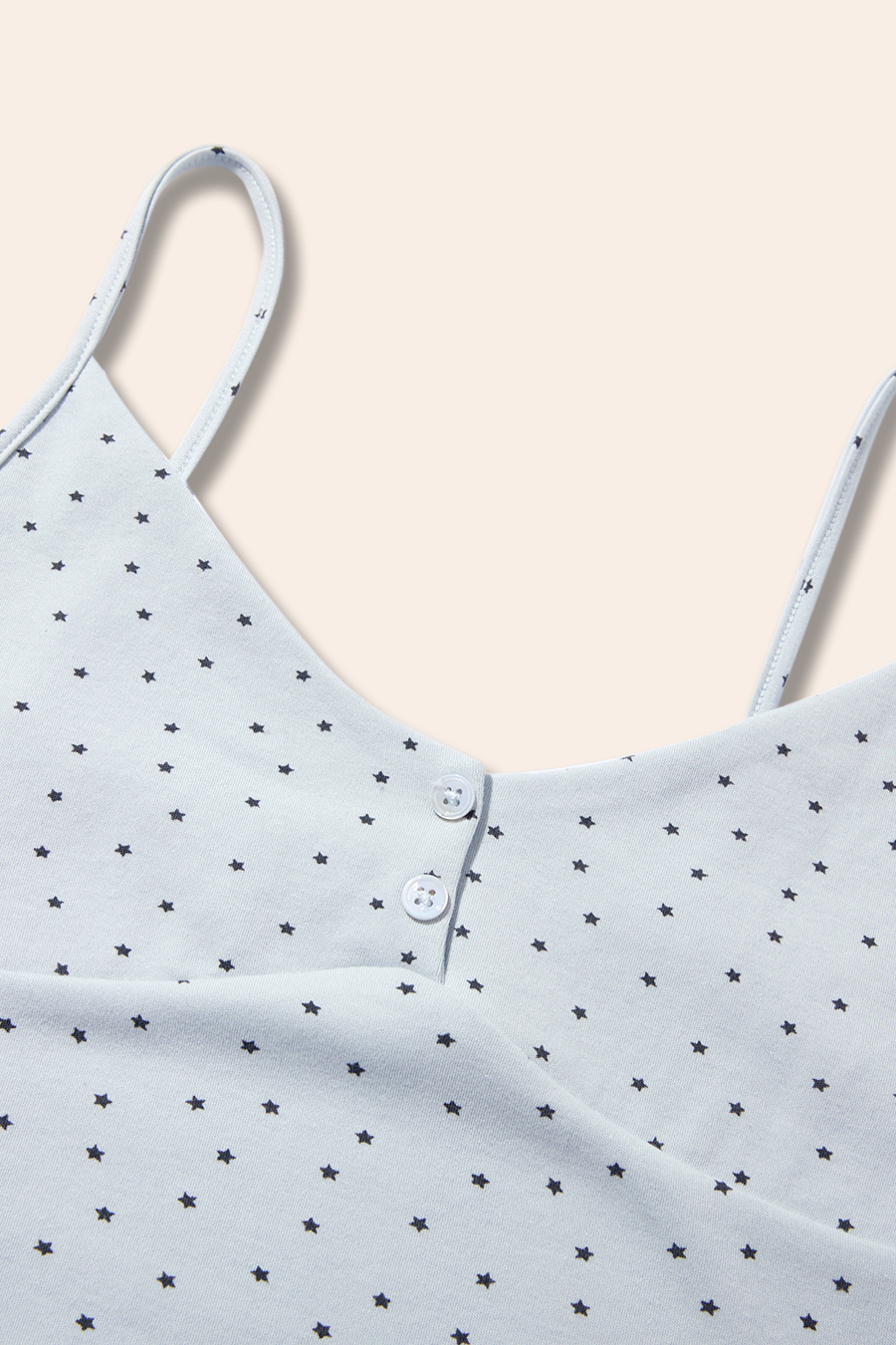 Star Print V Neck Cami Top|yescci