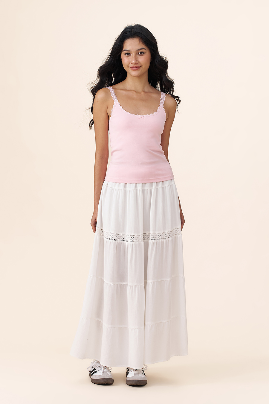 Lace Trim Cami Top|yescci