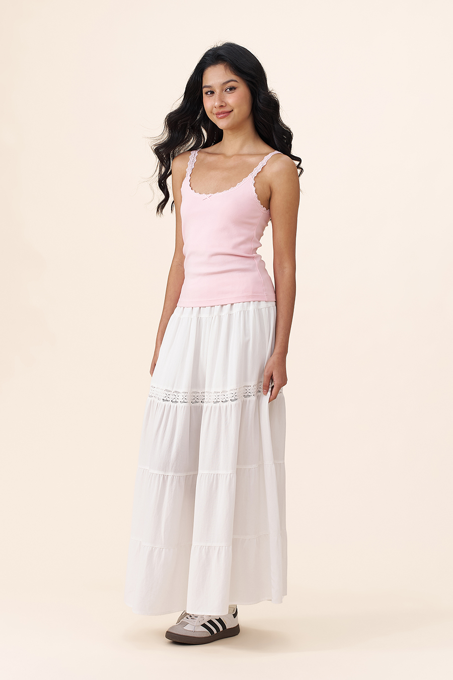 Lace Trim Cami Top|yescci