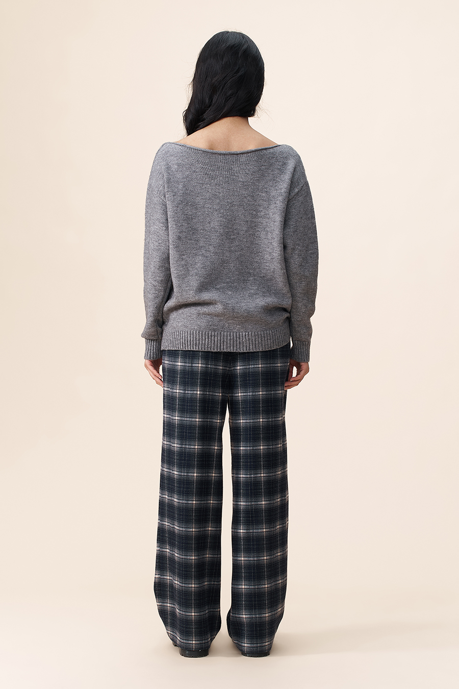Drawstring Plaid Wide Leg Pants|yescci