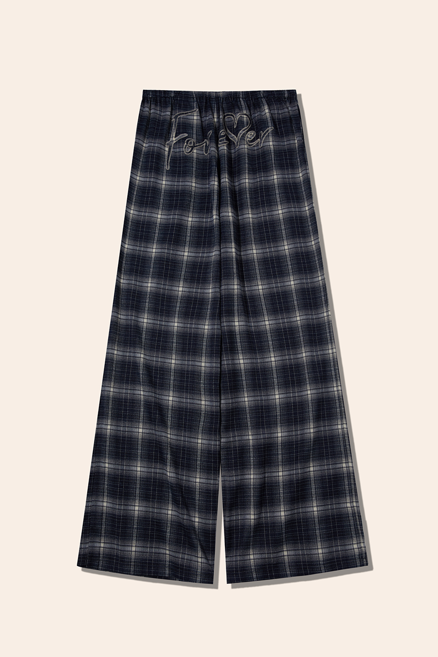 Drawstring Plaid Wide Leg Pants|yescci