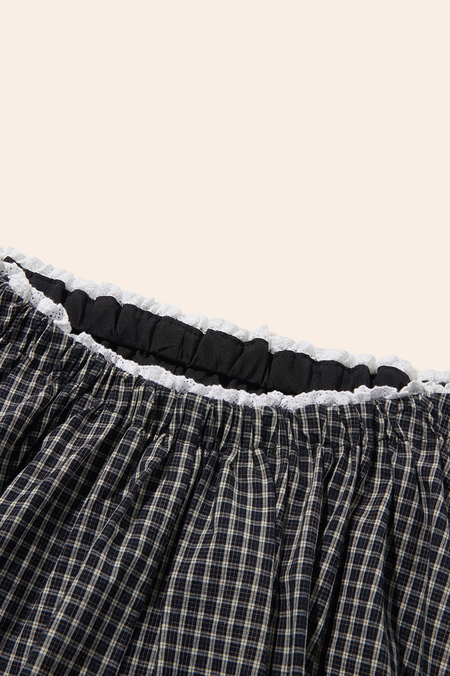 Gingham Bubble Shorts|yescci|yescci