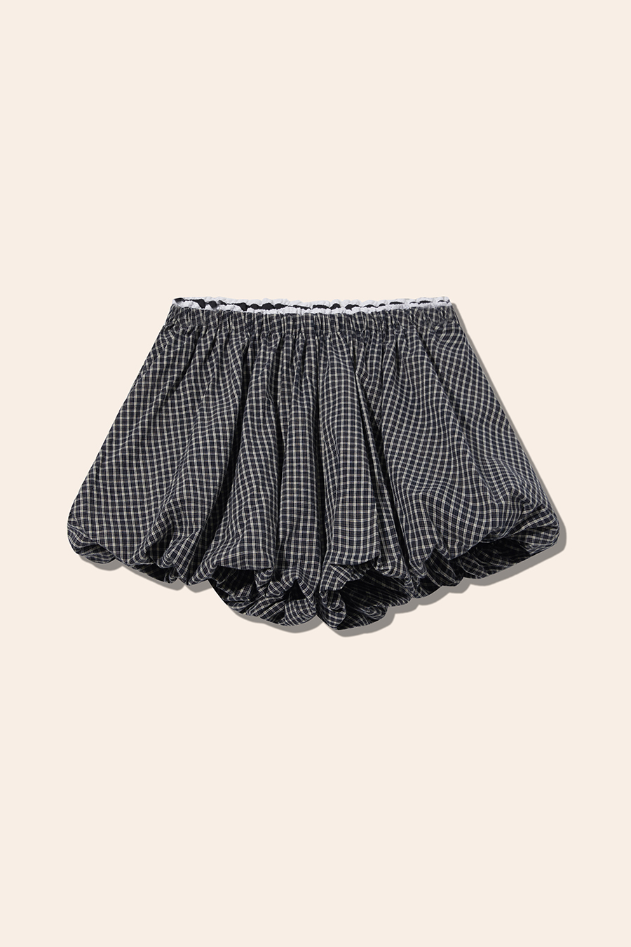 Gingham Bubble Shorts|yescci|yescci