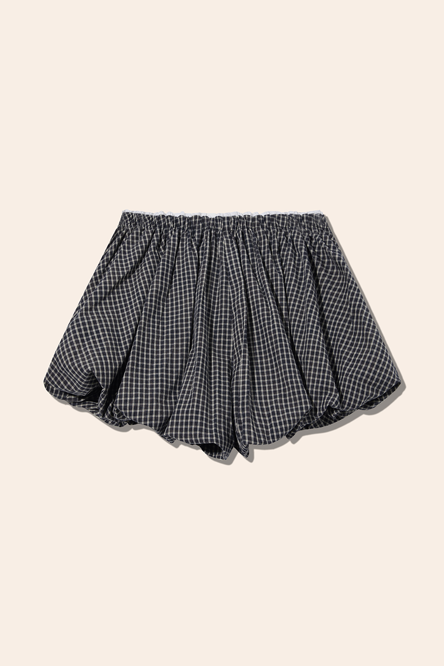 Gingham Bubble Shorts|yescci|yescci