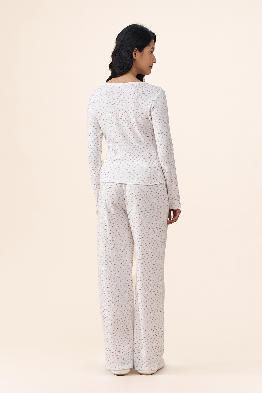 Soft Slim Floral Pajamas Set |yescci