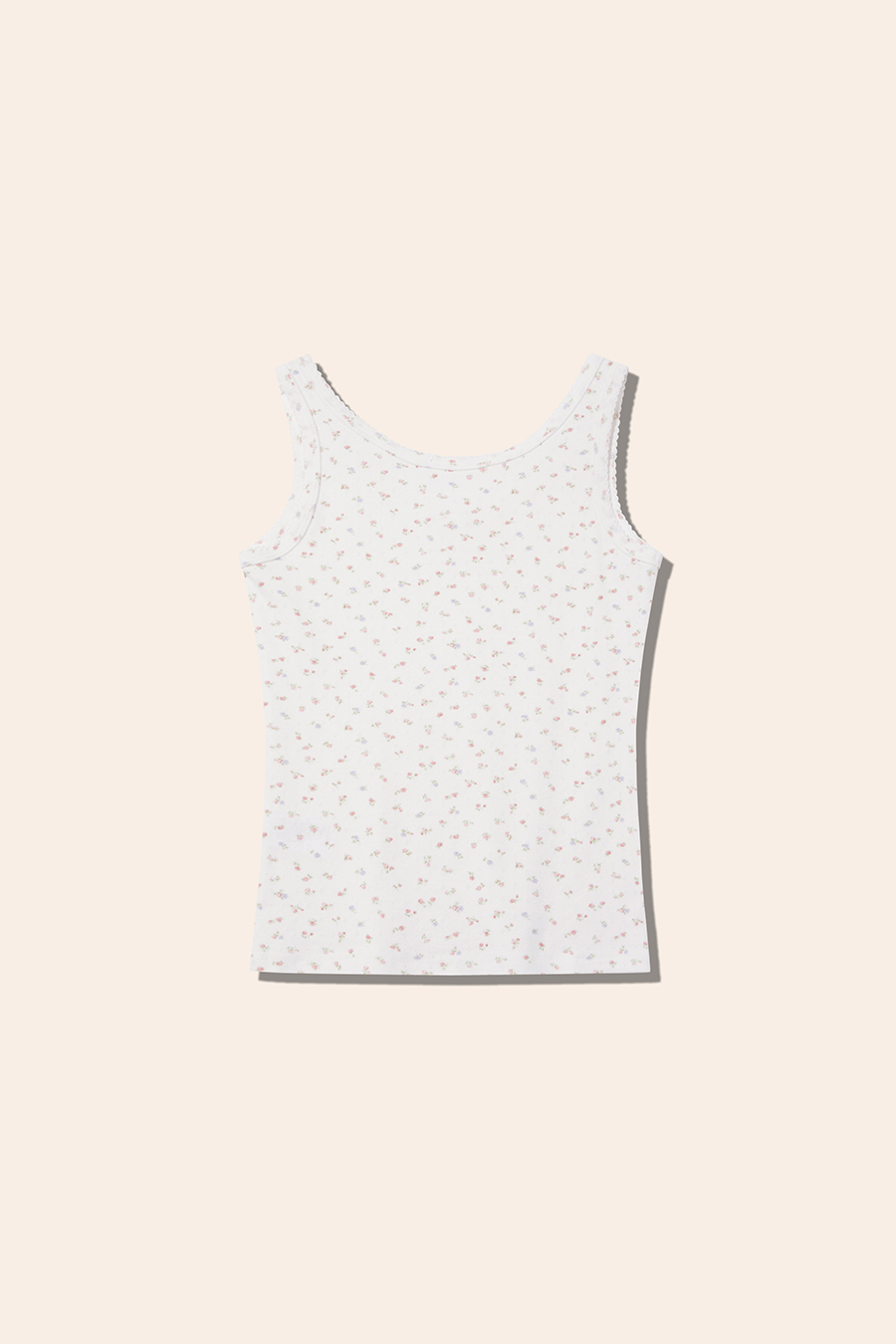 Floral Print Slim Tank Top|yescci