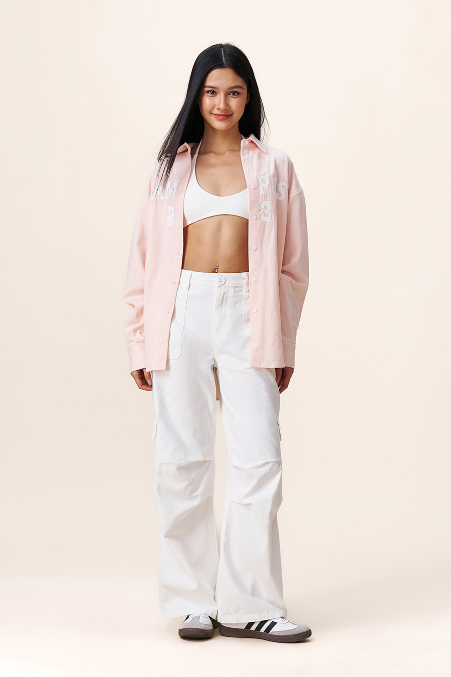 Wide‑Leg Cargo Pants