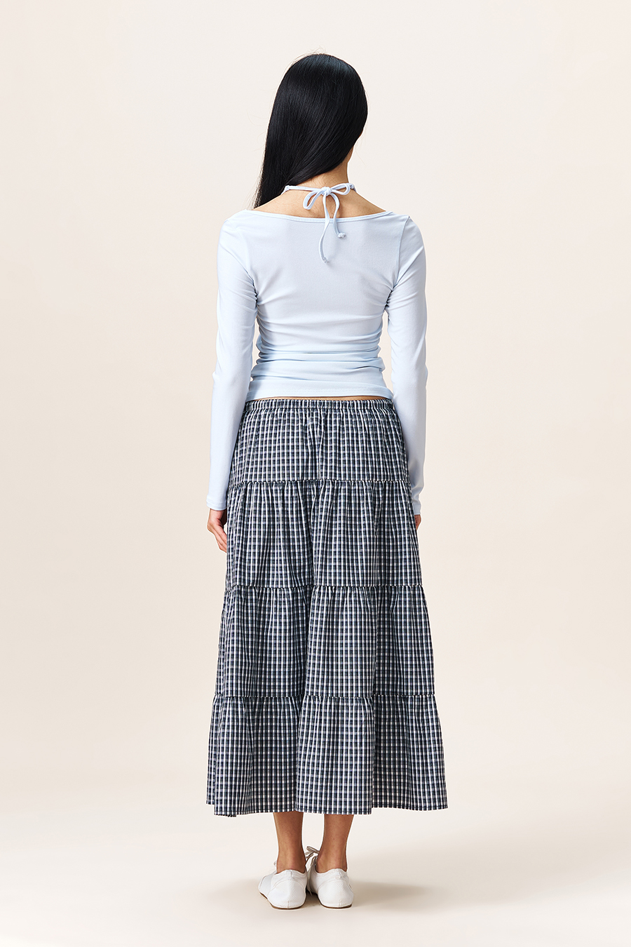 Vintage Gingham Layered Skirt|yescci