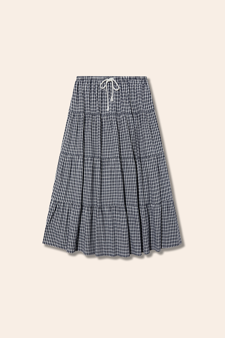 Vintage Gingham Layered Skirt|yescci