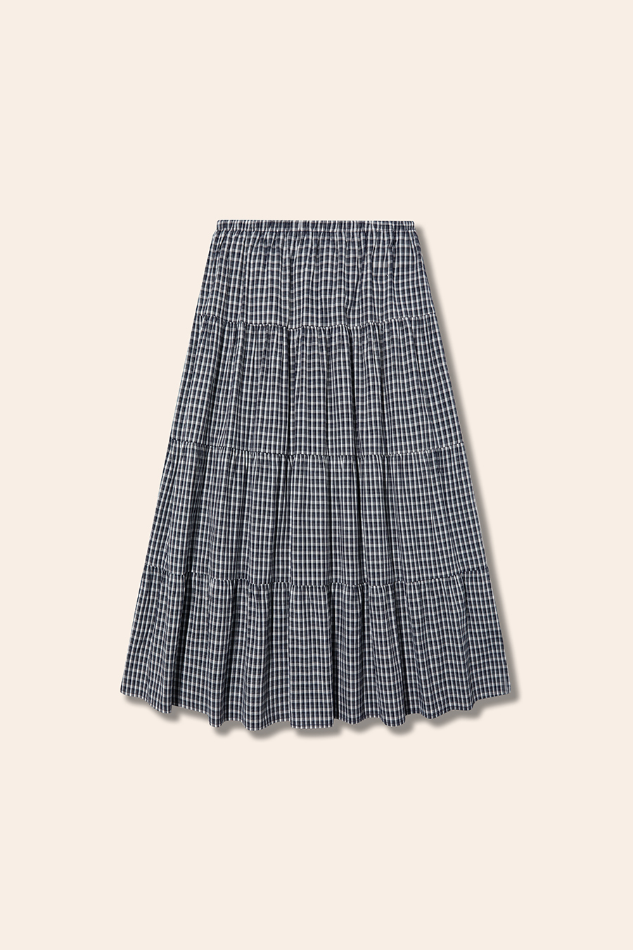 Vintage Gingham Layered Skirt|yescci