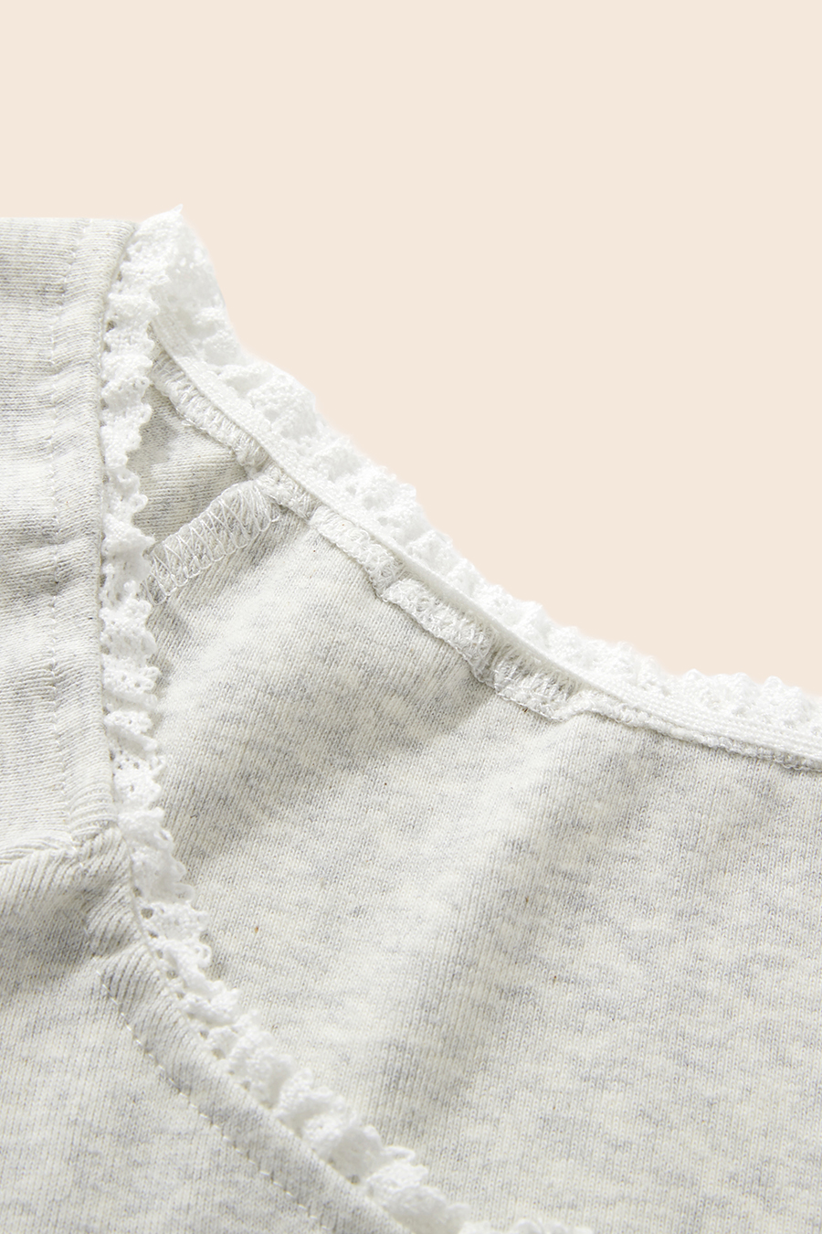 Lace Trim Bow Tie Top|yescci