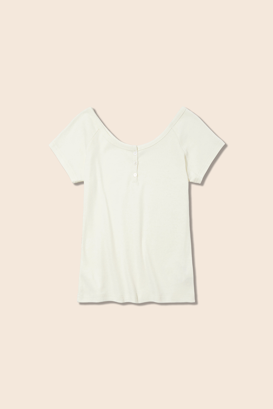 U-Neck Short Sleeve Top|yescci