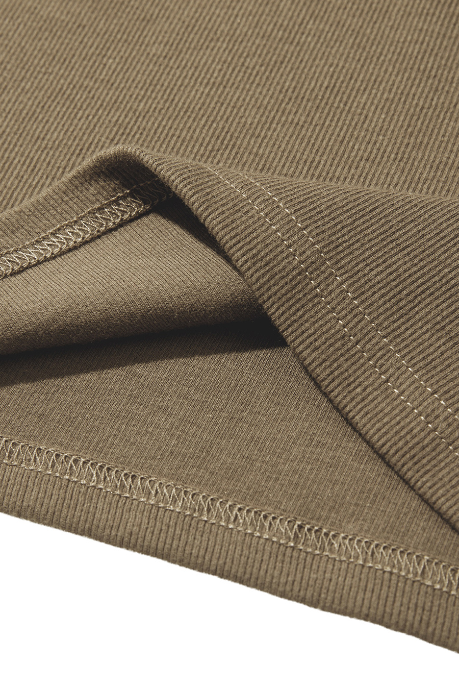 Button Placket Ribbed Polo Tee|yescci