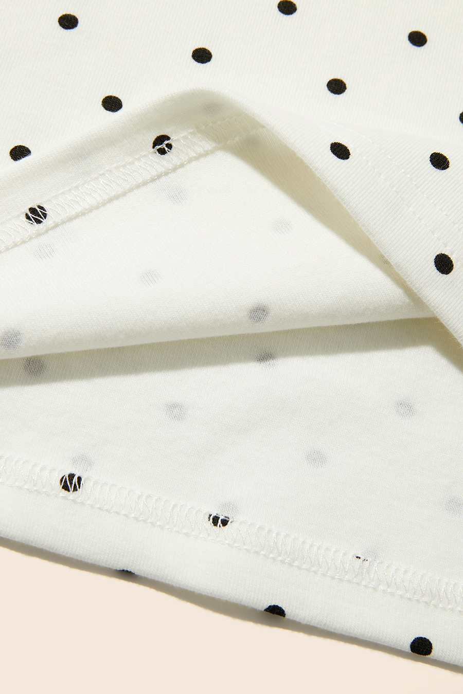Polka Dot Off Shoulder Short Sleeve Top