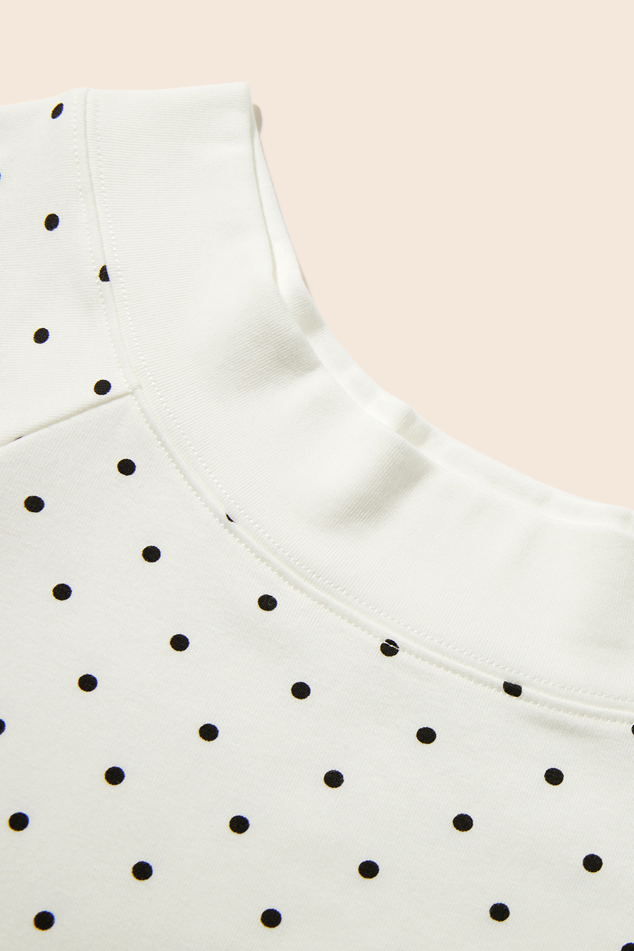 Polka Dot Off Shoulder Short Sleeve Top