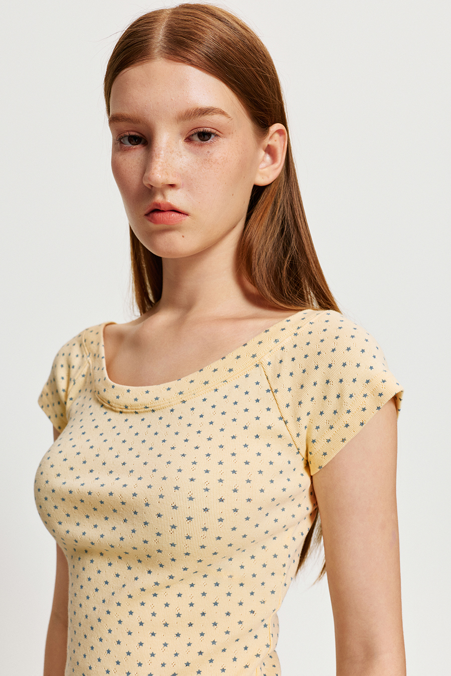 Polka Dot Off-Shoulder Tee|yescci