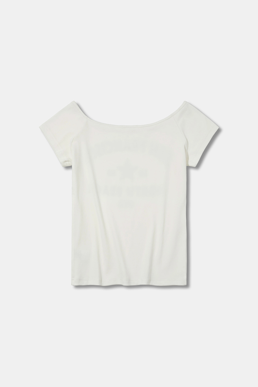 Vintage Letter Off-Shoulder Top|yescci