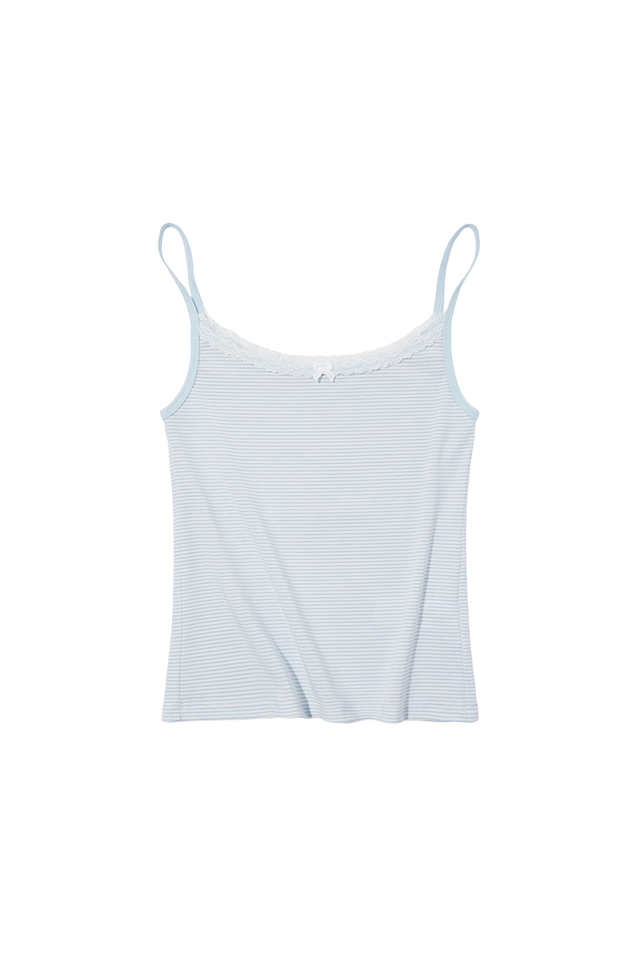 Lace Trim Striped Camisole Top|yescci
