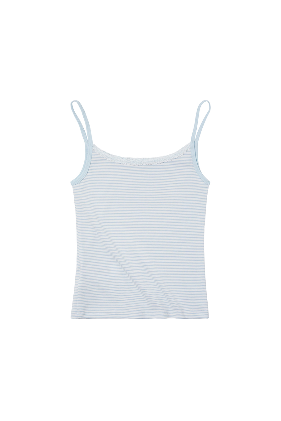 Lace Trim Striped Camisole Top|yescci
