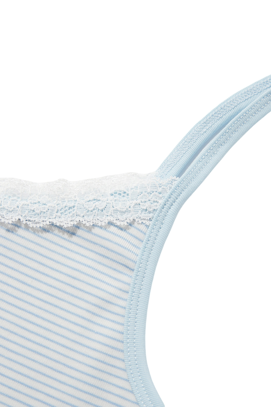 Lace Trim Striped Camisole Top|yescci