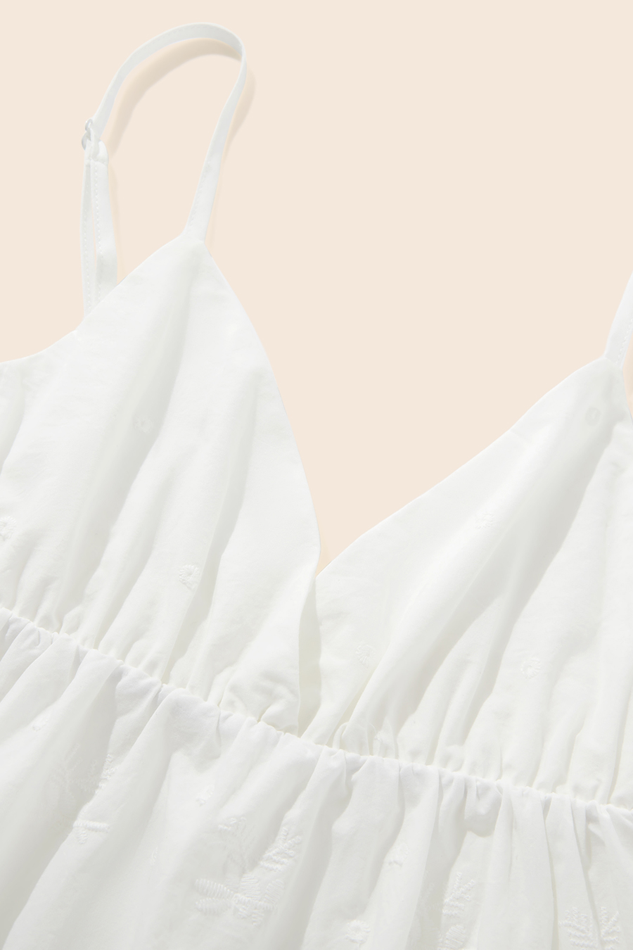 Casual Eyelet Trim Peplum Cami|yescci