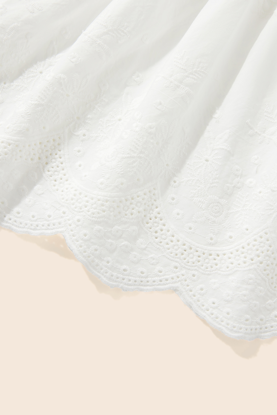 Casual Eyelet Trim Peplum Cami|yescci