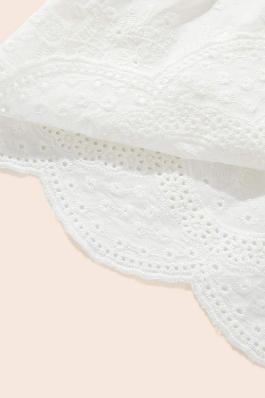 Casual Eyelet Trim Peplum Cami|yescci