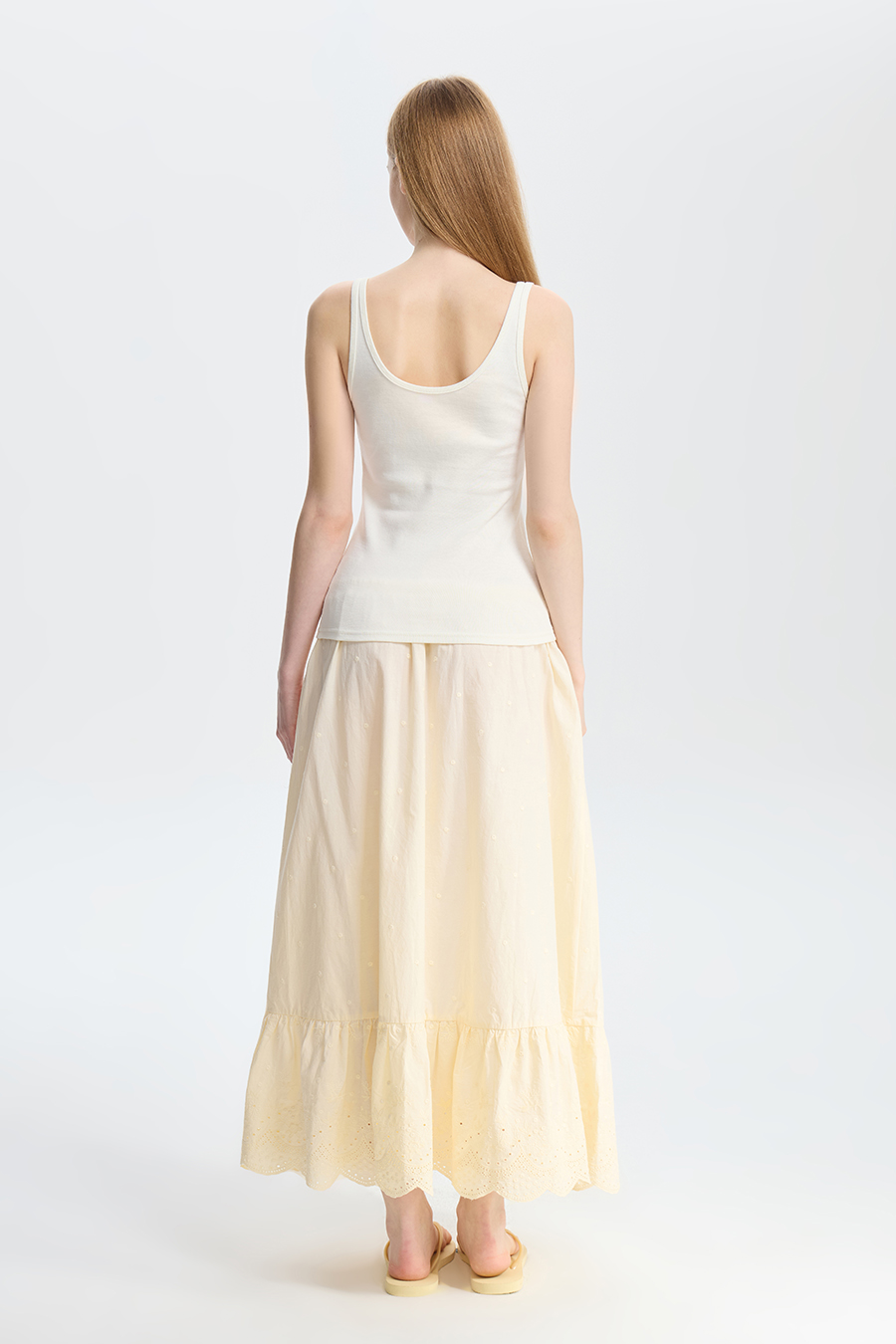 Henley U Neck Ribbed Cami