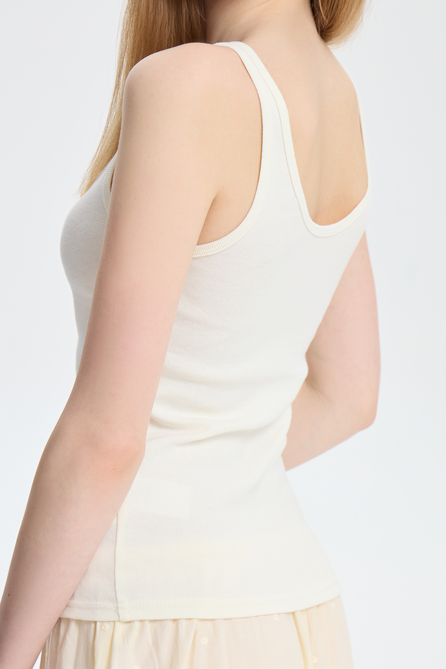 Henley U Neck Ribbed Cami