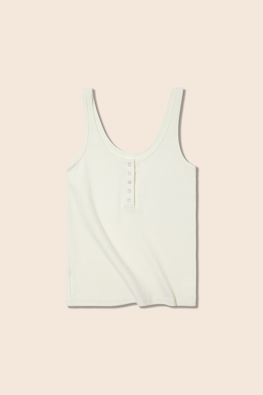 Henley U Neck Ribbed Cami