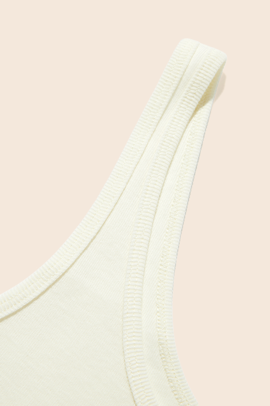 Henley U Neck Ribbed Cami