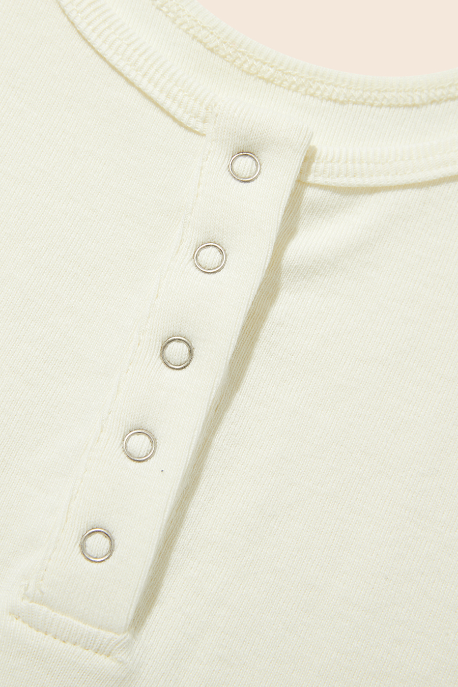 Henley U Neck Ribbed Cami