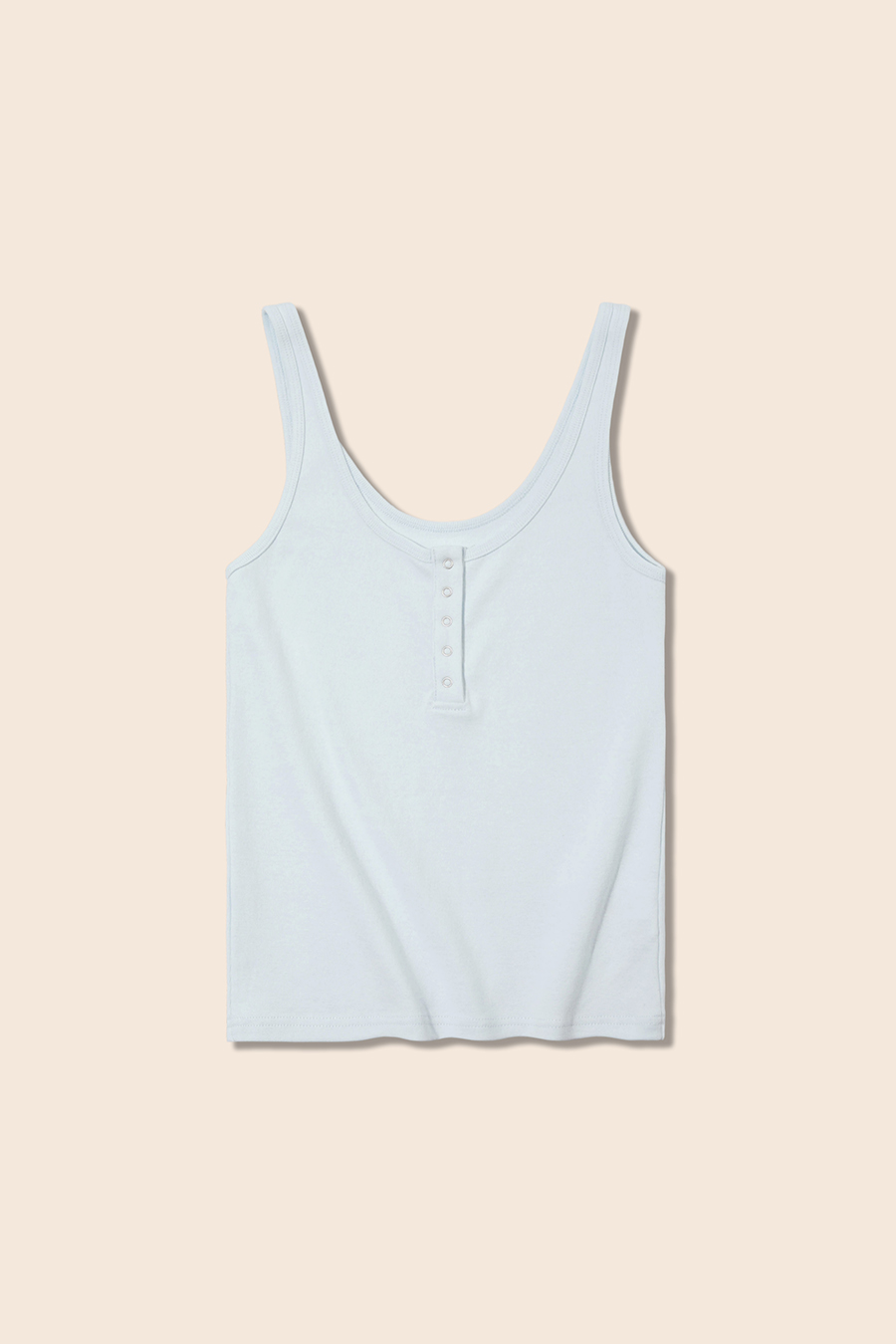 Henley U Neck Ribbed Cami