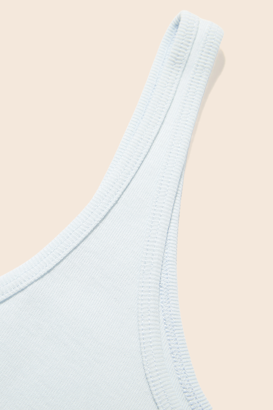 Henley U Neck Ribbed Cami