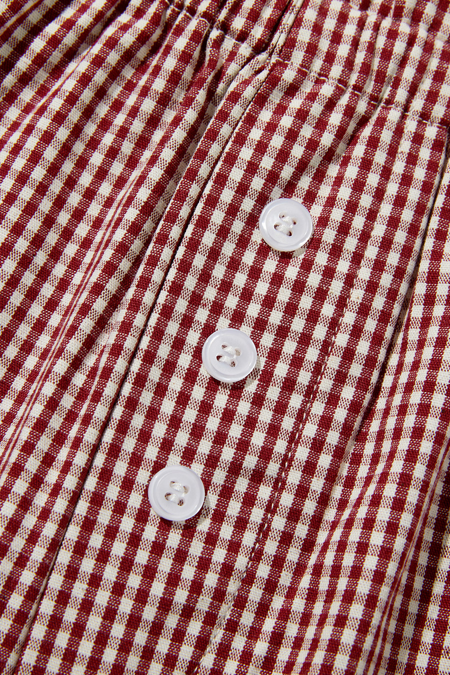 Button Detail Gingham Wide Leg Pants|yescci