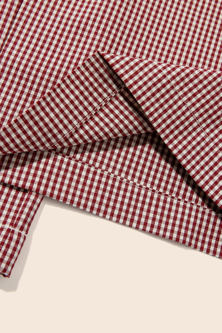 Button Detail Gingham Wide Leg Pants|yescci