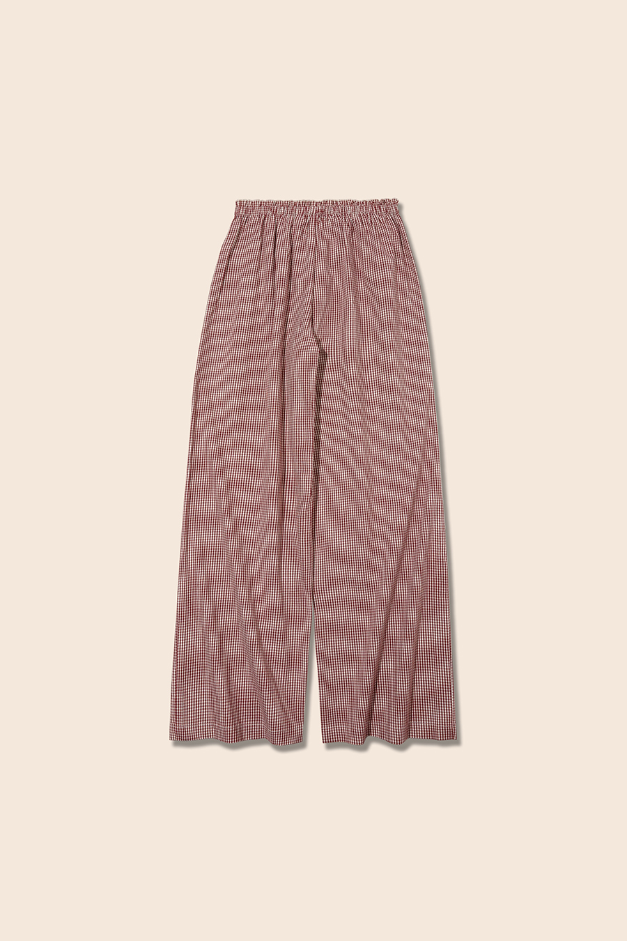 Button Detail Gingham Wide Leg Pants|yescci