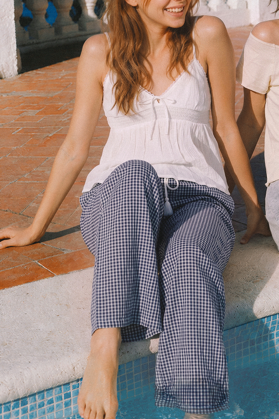 Casual Loose Gingham Pants|yescci