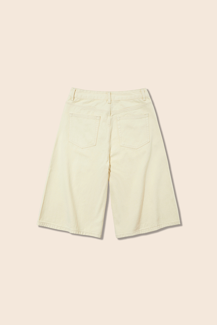 Loose Straight Denim Bermuda Shorts|yescci