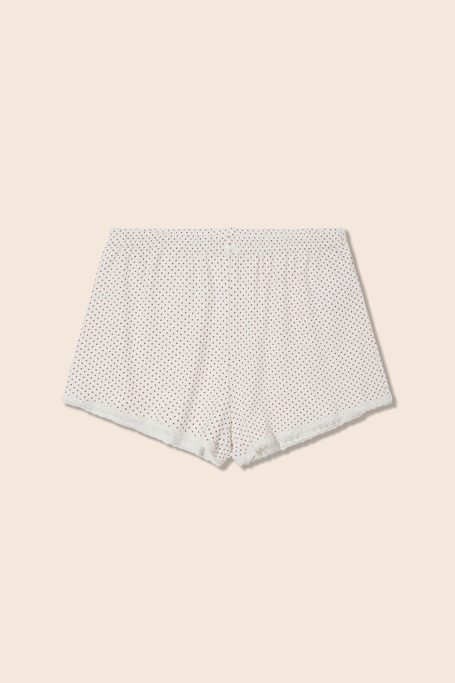 Polka Dot Lace Trim Lounge Shorts