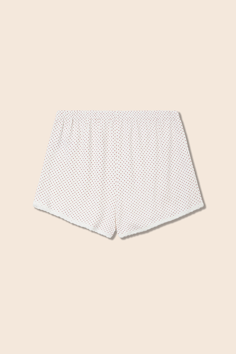 Polka Dot Lace Trim Lounge Shorts