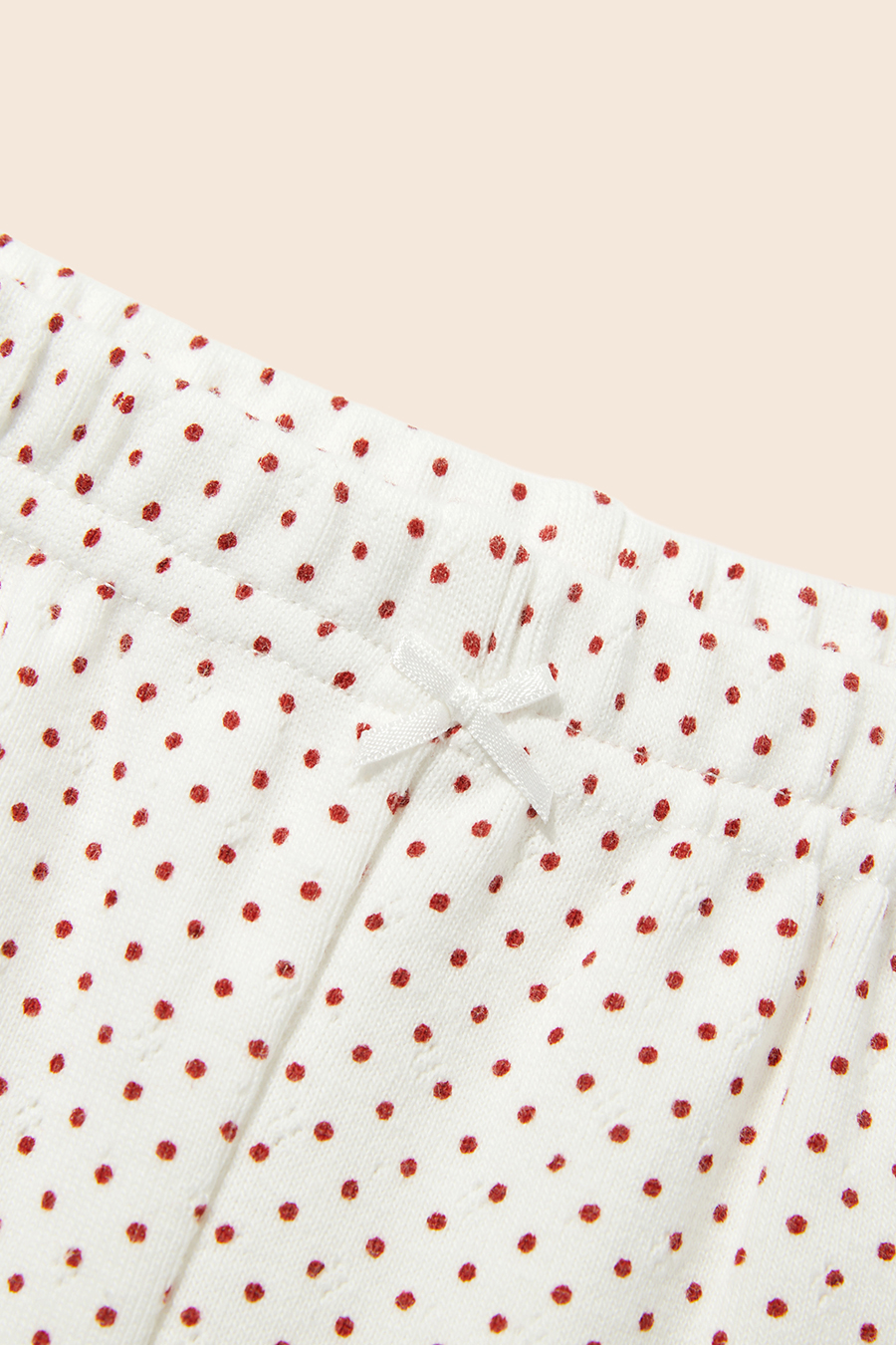Polka Dot Lace Trim Lounge Shorts